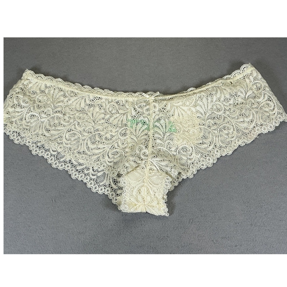 Honeydew Intimates Lace Hipster Cheeky Panty XL Ivory Floral NWT